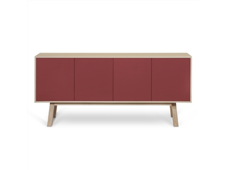 Aparador Alto MON PETIT MEUBLE FRANÇAIS con 4 Puertas (Tabaco de Ruca - Madera - 180 x 94 x 46 cm)