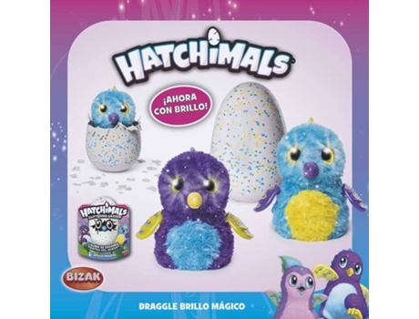 Muñeco HATCHIMALS Draggle Brillo Magicos (Edad Mínima Recomendada: 5años)