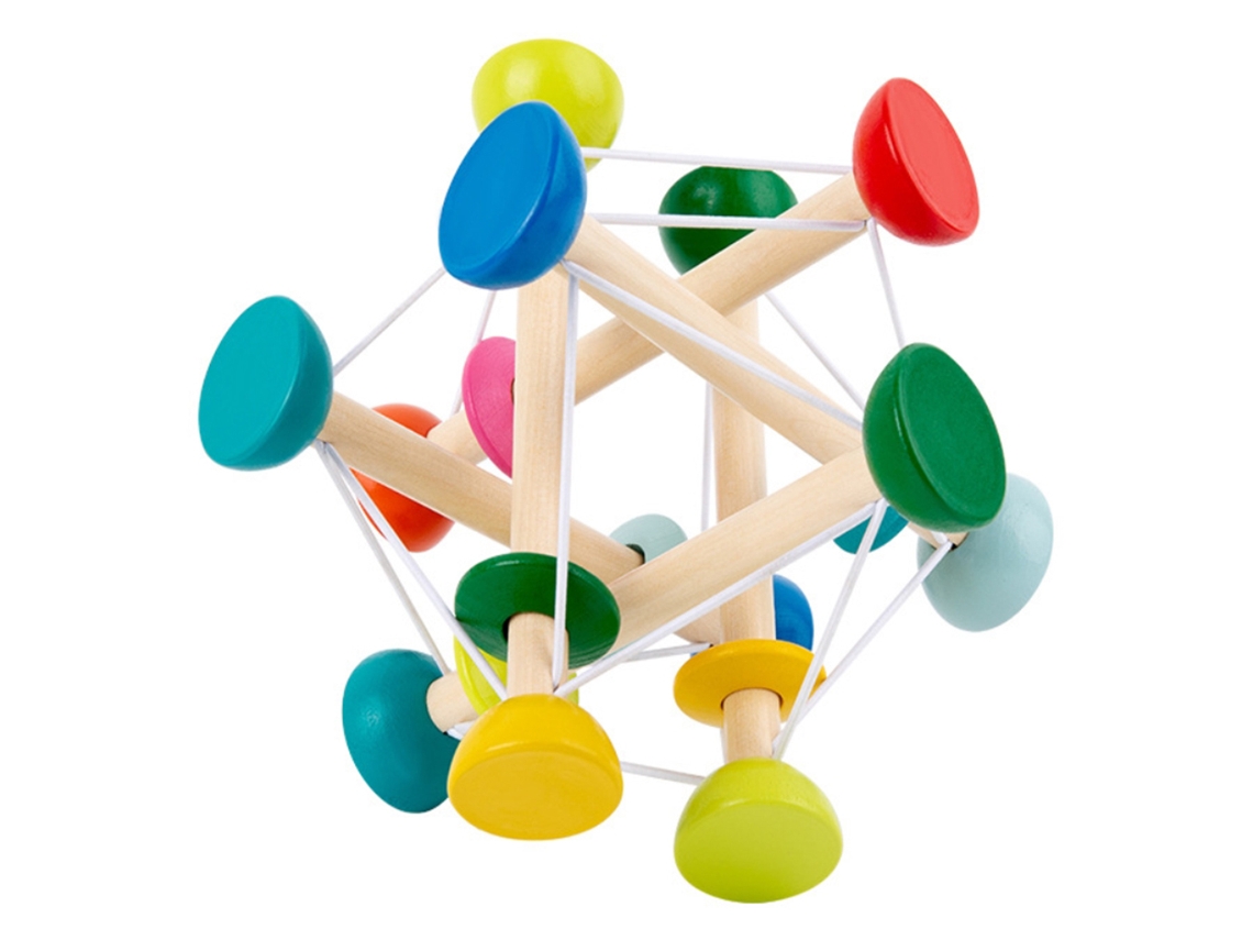 Juguetes De Pelota Elástica De Madera Para Bebés Pelota Rebotante Para Agarrar Juguetes De Percepción Temprana Para Niños