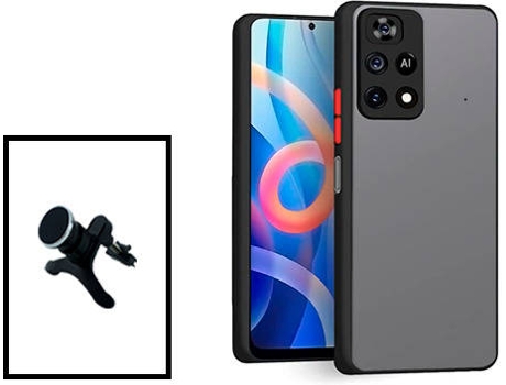 Kit Carcasa Trasera Protección Cámara + Soporte Magnético Xiaomi Poco X4 Pro 5G GIFT4ME Negro