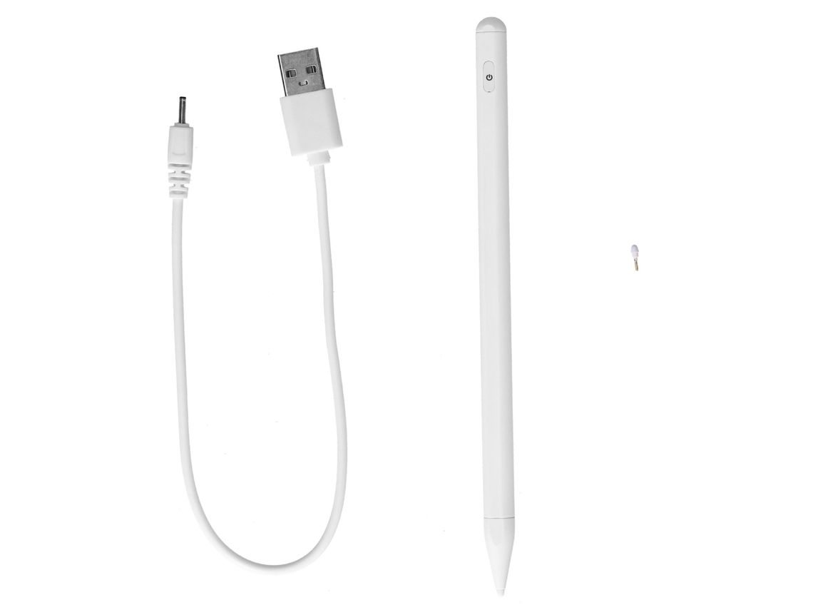 Pluma Estilográfica Blanca Para Pantallas Táctiles De Tabletas Ios