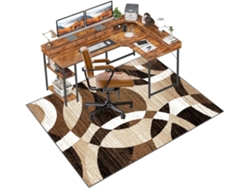 Alfombrilla protectora para sillas gaming/oficina de 80 x 120 cm, suelo laminado, azulejo azul, Xunzheng, suelos duros.