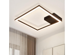 Lámpara de techo LED blanca cálida moderna para pasillo, color negro, 12 W, 3000 K, Nettlife