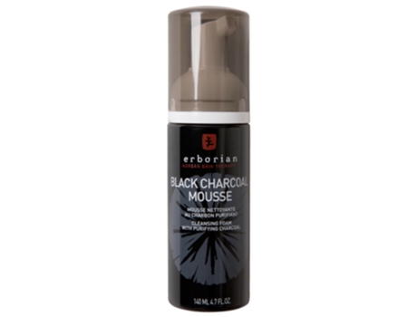Espuma Limpiadora de Carbón Vegetal Negro 140 Ml ERBORIAN