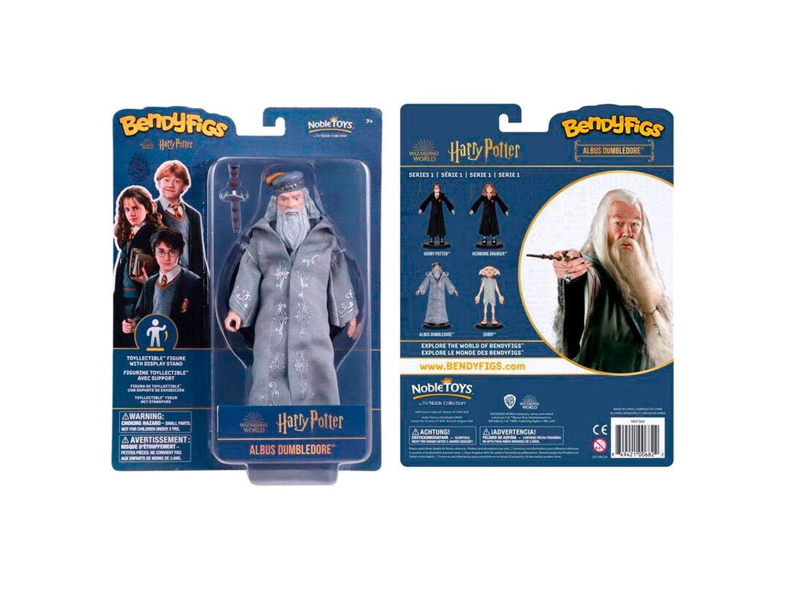 Figura NOBLE COLLECTION Com varinha harry potter bendyfigs dumbledore