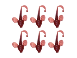 Señuelo En Forma De Salamandra Cebo Lifelike Pesca Eficiente 6 Piezas Señuelo Suave De Cola Rizada Para Peces 10cm 5.5g 6 Rojo Oscuro