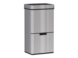 Cubo De Basura De Cocina De 72 Litros Con Sensor De Movimiento Y 3 Compartimentos, Color Gris.