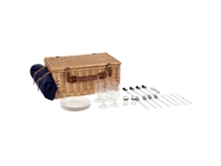 Cesta de picnic BELIANI Crepes de Madera de sauce Marrón 46x30x20