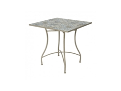 Mesa metalica/mosaico color: marron 78x78x77cm modelo bistro para exterior | Elektro3