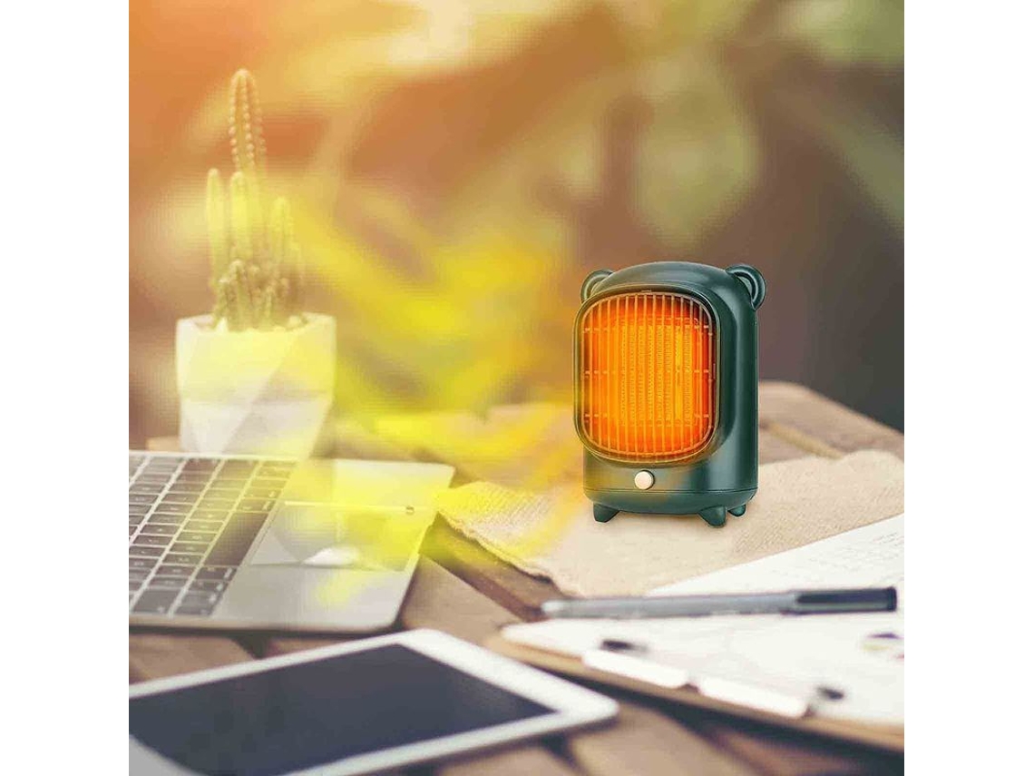 Mini Calefactor Eléctrico De Sobremesa: Rápido Y Silencioso, Con Control De Temperatura Y Múltiples Protecciones.