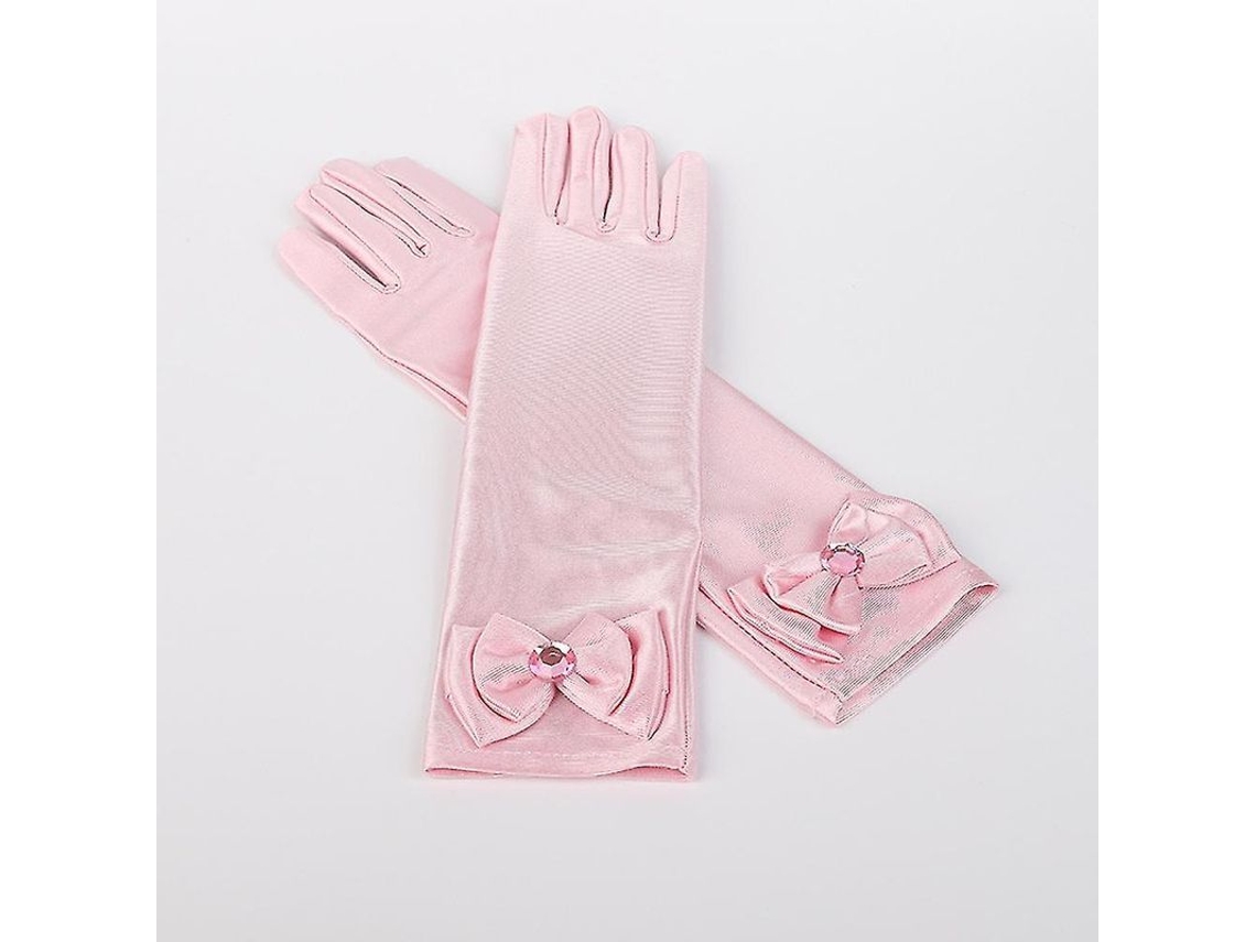 Guantes Largos De Seda Estilo Princesa Para Niñas - Accesorios Para Vestidos De Novia - Regalos De Navidad - Cumpleaños - Día Del Niño