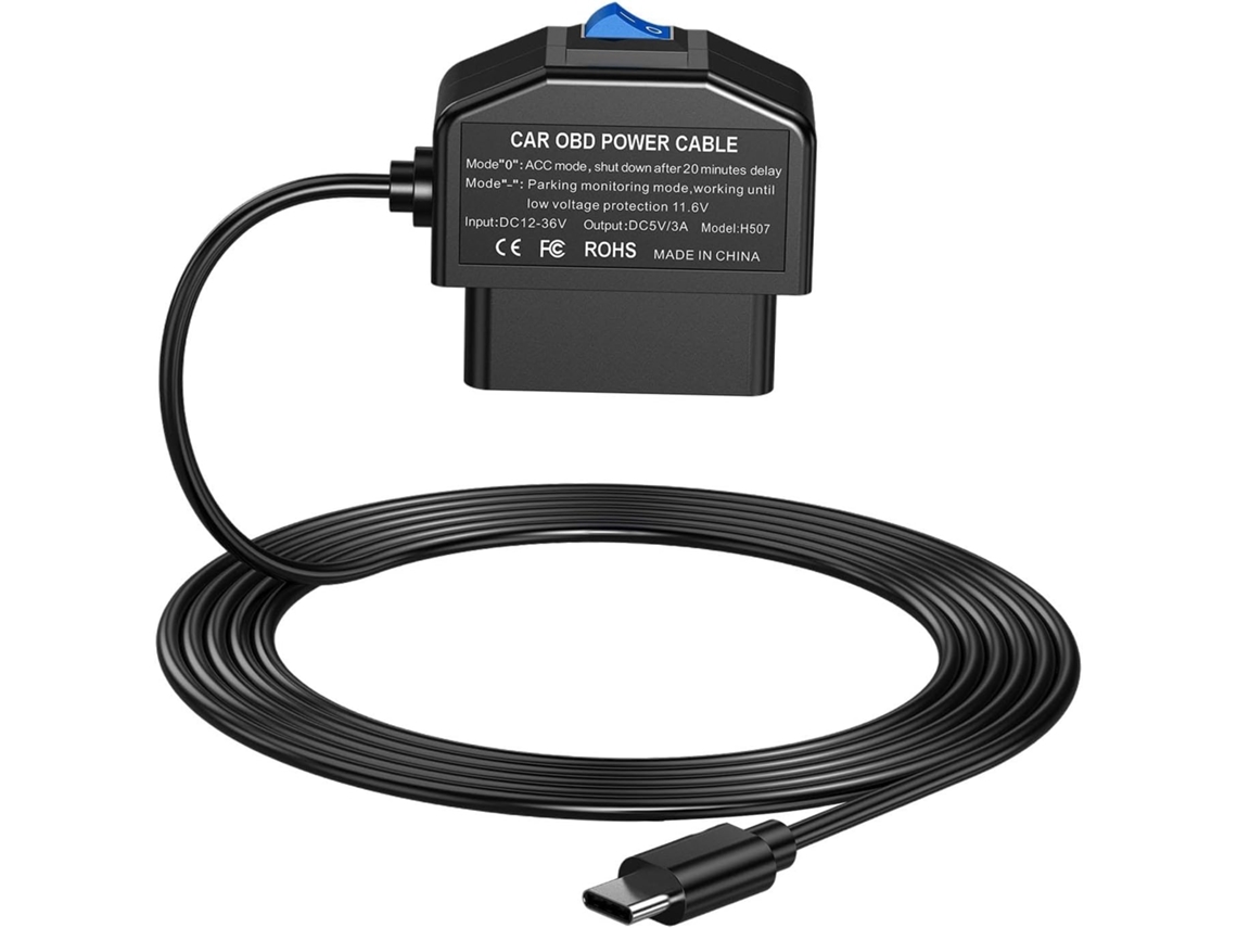 Cableado Para Cámara, Adaptador Para Salpicadero, Fuente De Alimentación Portátil