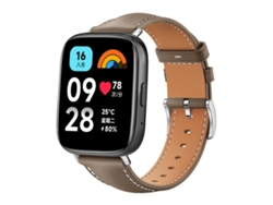 Correa para Redmi Watch 3 Active / Lite - Piel negra - Cabeza plana - Textura de tiburón (20 mm)