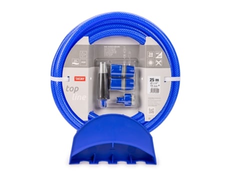 TATAY Blue Line - Juego Universal de Soporte y Manguera 25m con Conectores y Boquilla