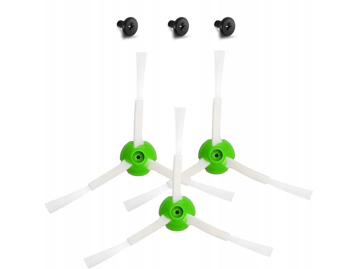Juego de cepillos laterales de repuesto – TPR + nailon | Compatible con iRobot Roomba i3-i9, E5 y Combo