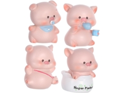 Conjunto de 1 cerdito miniatura, adorables decoraciones, paisaje de micro resina