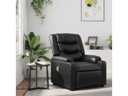Sillón De Salón | Silla | Sillón De Masaje Reclinable Cuero Sintético Negro Wsd172580