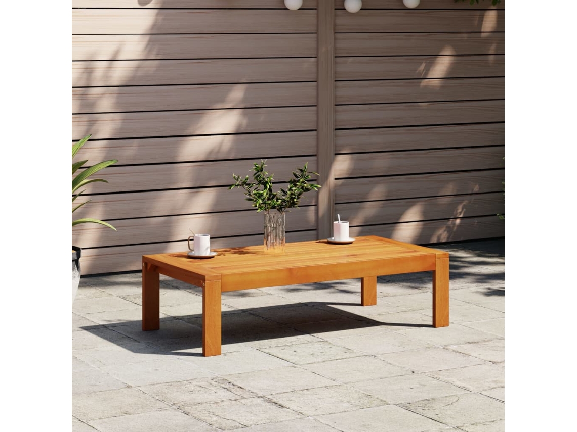 Mesa de jardín 100x50x27 cm madera de acacia suave Dkd Home Decor