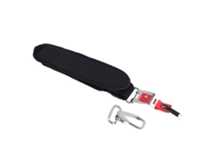 Correa de hombro ajustable de nailon negro para recortadora y desbrozadora, color negro y rojo