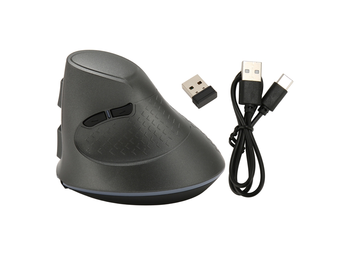 Ratón Vertical Inalámbrico Ergonómico Con Dpi Ajustable, Bluetooth 5.0 Y 2.4g, Recargable, Rgb