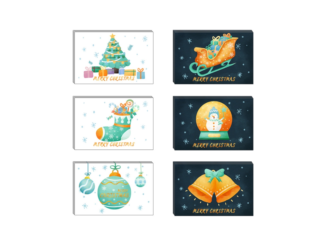 Juego de 24 tarjetas navideñas, tarjetas de felicitación con sobres y pegatinas NEVEANCE