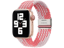Correa Solo Loop (Apple Watch Series 7 45MM - Rosa, Blanco)