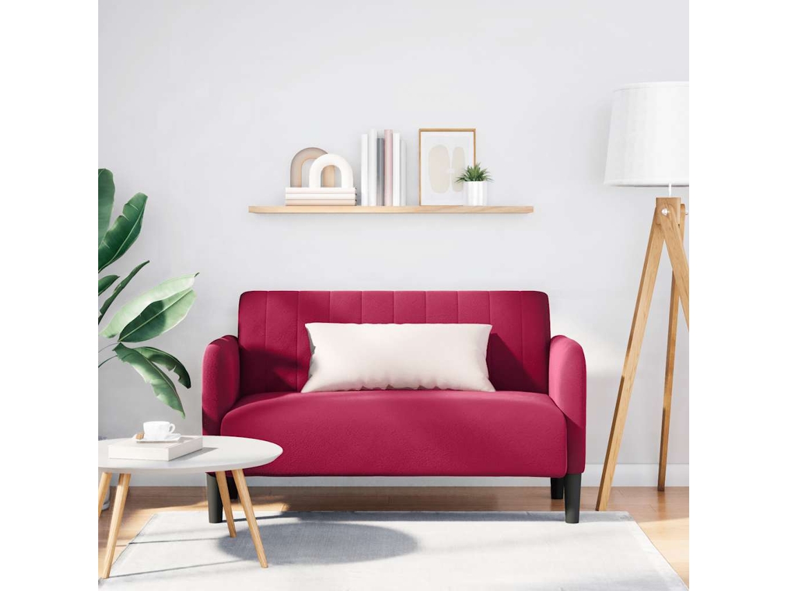 Sofá Relax - Sofá Guantes 109 cm Terciopelo Rojo HARLANV1
