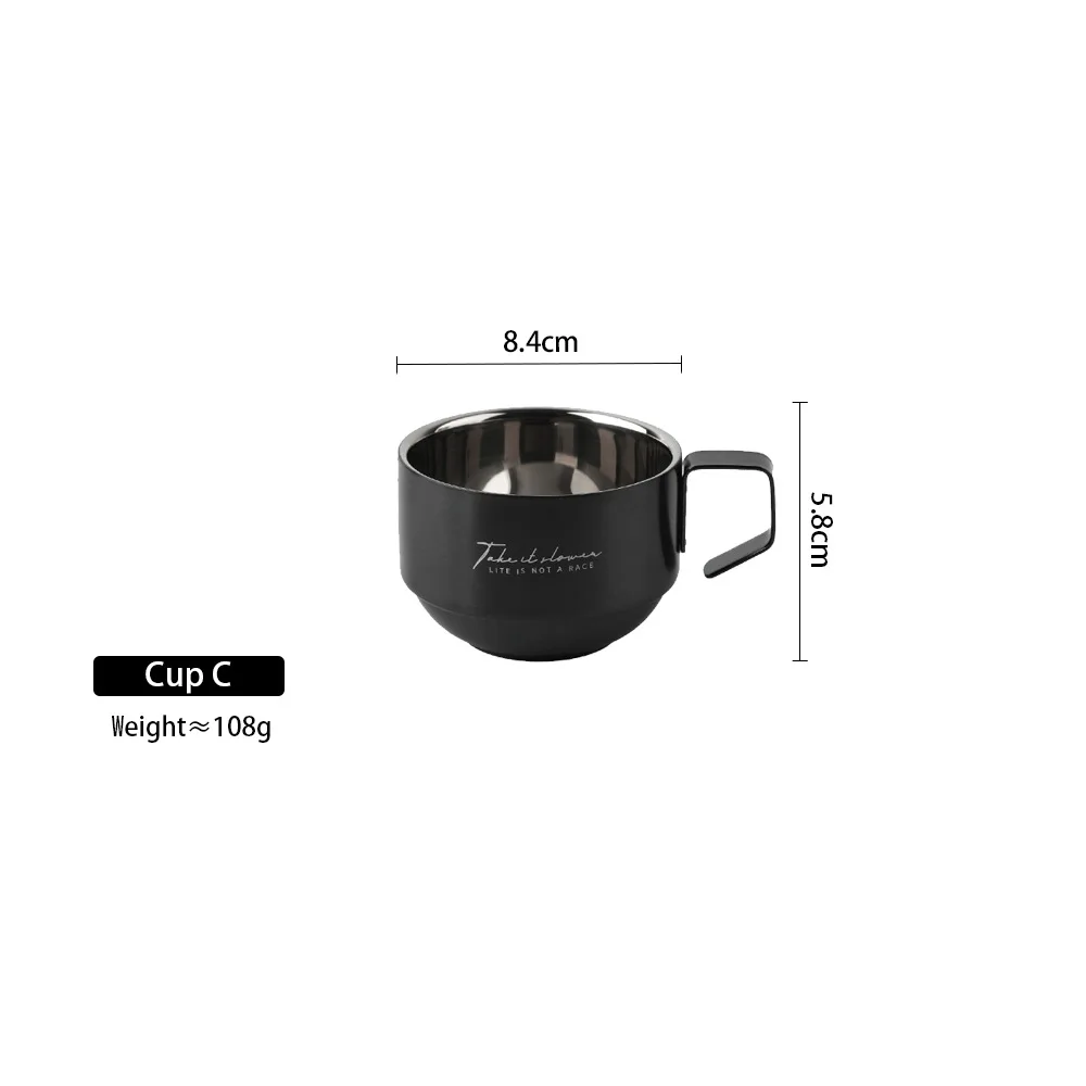 Taza De Café De Acero Inoxidable 304 De Doble Pared (200 Ml), Apta Para Café, Leche Y Té.