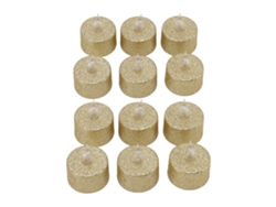 2026-velas Led Sin Llama Operadas Por Batería Decorativas Focos De Té 12pcs Oro Para Navidad Boda
