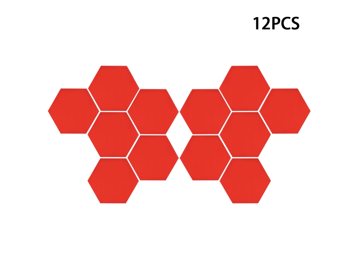 Baok - 12 pegatinas hexagonales de pared (4 cm) con efecto espejo 3D para decoración del hogar - Hazlo tú mismo