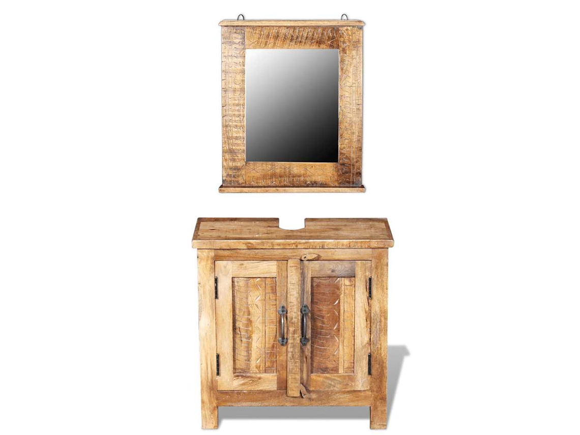Conjunto de muebles de baño VIDAXL Marrón Madera