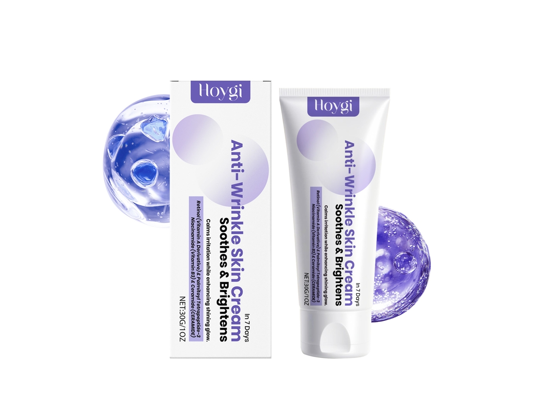 Crema reafirmante antiarrugas iluminadora para una piel joven.