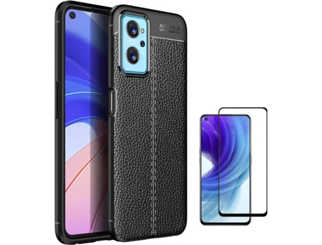 Kit Carcasa + Protector de Pantalla Realme 9 Pro+ Rugged Leather Negro