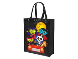 Bolsa Figuras Happy Halloween no tejida de tela de 40x30 cm