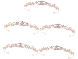 Conjunto De Corona Nupcial De 5 Piezas Con Diamantes De Imitación - Elegante Para Mujer - Ideal Para Novias Y Damas De Honor