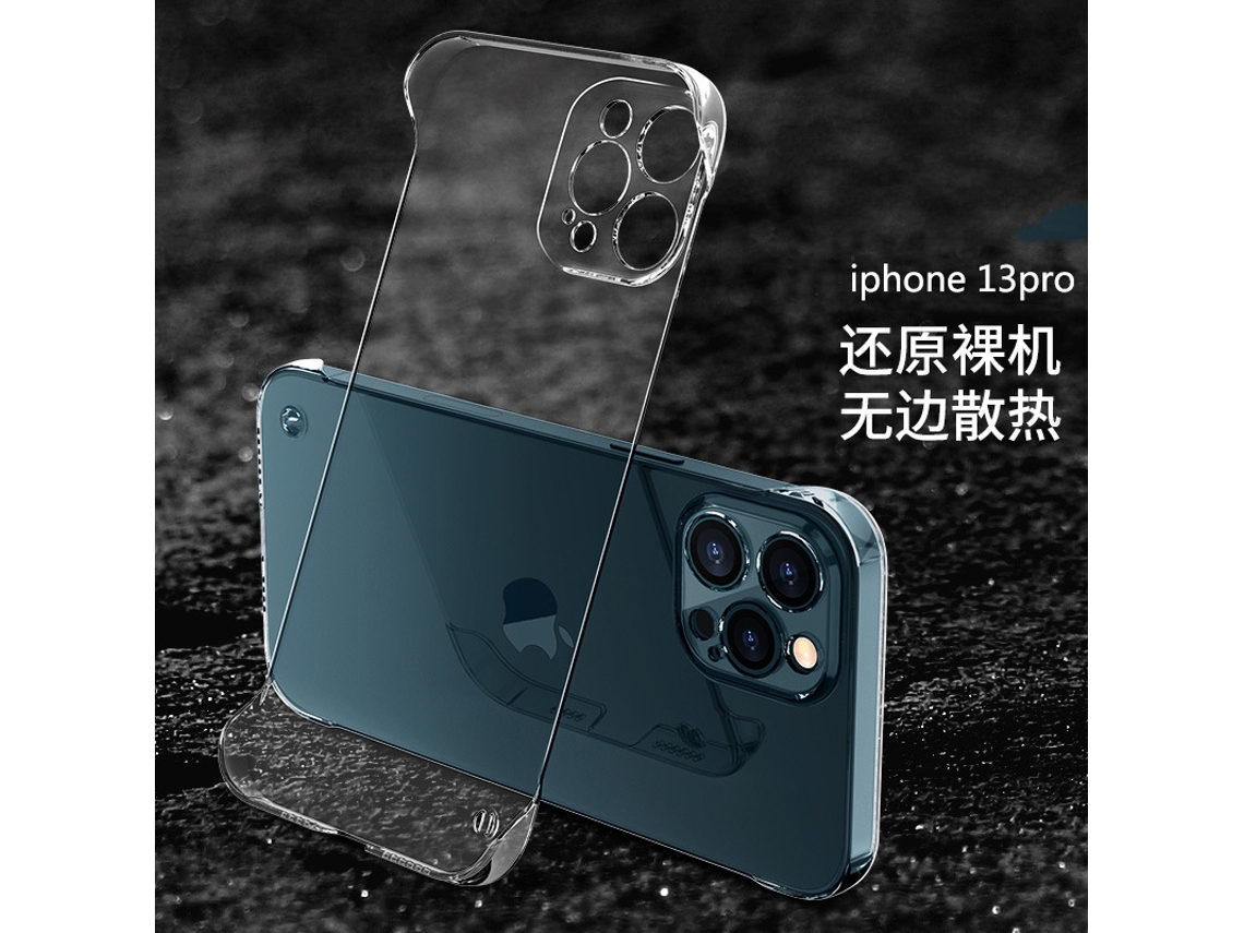 (iphone 15 Transparente) Funda Transparente De Policarbonato Sin Marco Para Iphone 12 Mini De Apple Con Orificio Fino