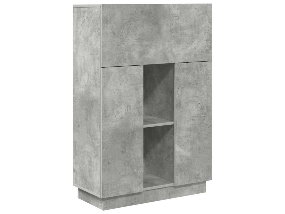 Escritorio | Escritorio gris de 71,5 x 31,5 x 106,5 cm, madera tratada.