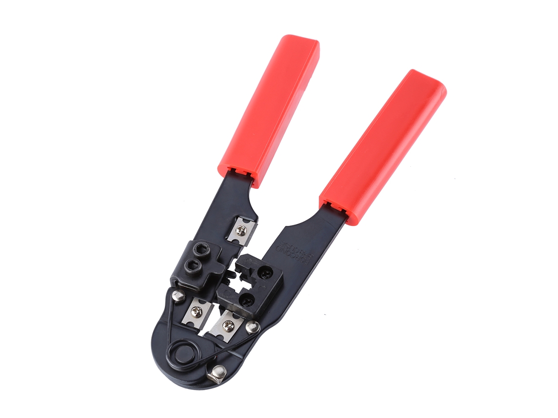 Herramienta De Crimpado Modular Para Cables De Red Rj45 8p8c Con Corte Y Pelado De Alta Calidad.