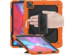 Capa Para Ipad Pro 13 2025/2024 13 Polegadas À Prova De Choque,com Suporte E Alça De Ombrolaranja + Preto
