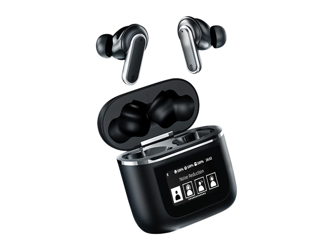 Auriculares inalámbricos Pantalla inteligente Reducción de ruido Calidad de alta fidelidad YEMAESRE Bluetooth con cancelación de ruido Negro