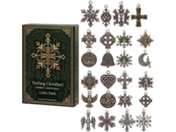 Calendario de Adviento celta con temporizador de cuenta regresiva, recuerdo estacional plano en 2D, para ventana o pared, para adultos.