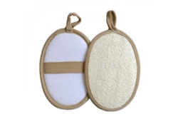Dan26-esponja De Baño De Lufa Para Exfoliar Piel Muerta Toalla De Espalda 10x14cm 20g Blanco Y Marrón