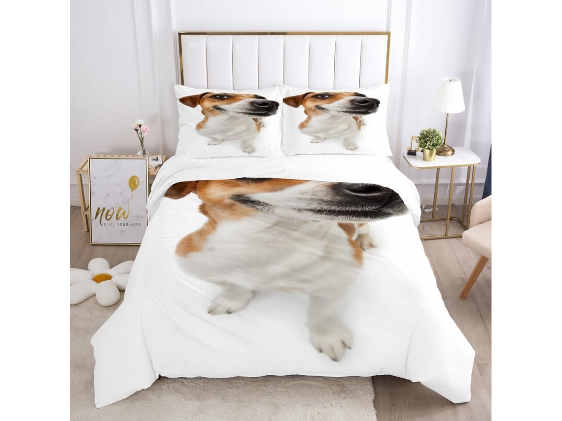 Juego Ropa Cama Estampado Funda Nórdica Almohada Material Microfibra Color Juego Niños Diseño 140x200 Cm