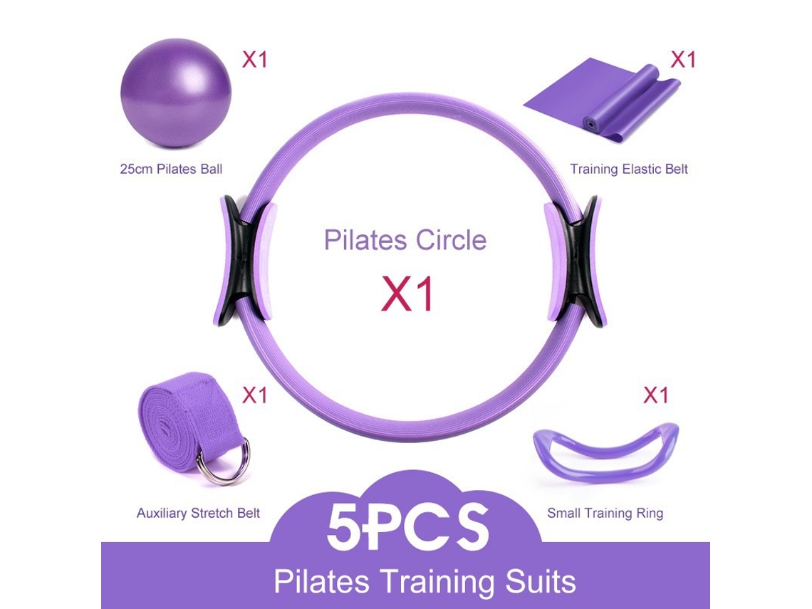 Set De Pilates De 5 Piezas Para Tonificar Y Adelgazar (Morado)  DIGITALLAB
