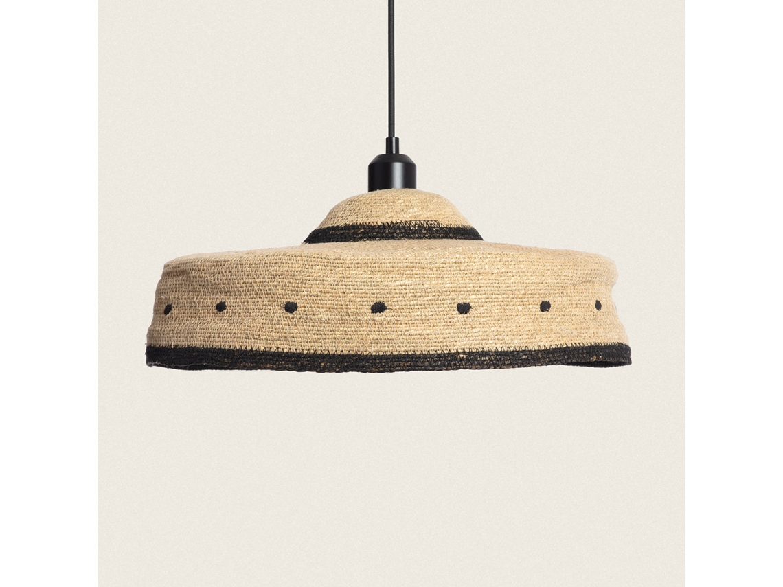 LEDKIA Lámpara Colgante Fibras Naturales Arya Negro