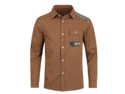 2026-camisa Casual Para Hombre Mystdiy Con Solapa Y Diseño De Empalme Manga Larga