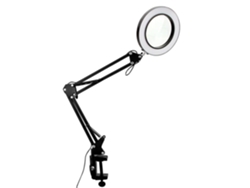 Rebe-lupa De 10x Con Luz Y 3 Modos De Color 10 Brillos Ajustables Lámpara De Mesa Para Trabajos Delicados Negro