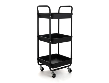 Carrito Verdulero QUID Apolo Negro Metal 34,5x29,5x77 cm