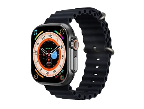 Smartwatch Reloj inteligente con banda de silicona Ocean T800 Ultra de 1,99 '' con soporte de frecuencia cardíaca / ECG (negro)