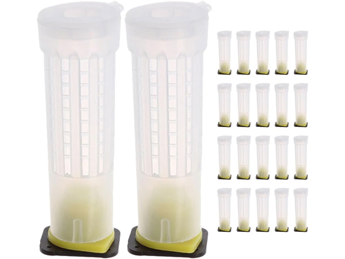 Juego De 24 Jaulas Para Apicultura Inoomp, Fabricadas Con Material Irrompible. Jaulas Para Apicultores, Ideales Para La